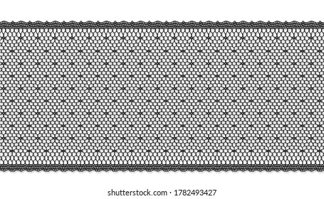 Trim Lace Ribbon for Decorating .Jacquard Mesh Lace Fabric.Vector seamless pattern. 
