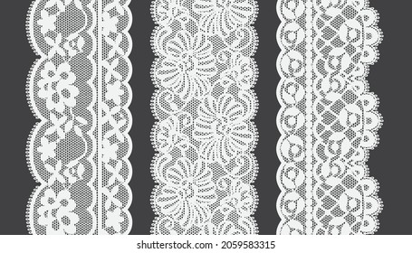 Trim Lace Ribbon. Jacquard Mesh Lace Fabric.