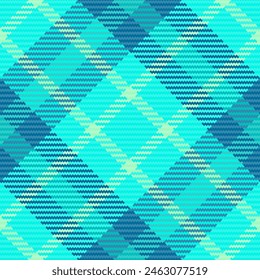 Trim texture plaid textile, professional pattern tartan fabric. Africa vector background check seamless in teal and cyan color.