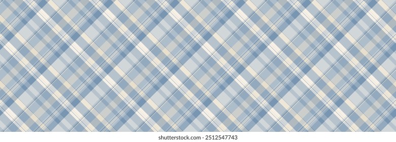 Trim texture seamless plaid, curve vector tartan background. Picnic blanket pattern check textile fabric in pastel and light gray colors palette.