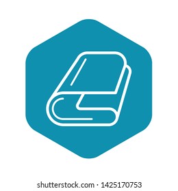 Trim towel icon. Outline trim towel vector icon for web design isolated on white background