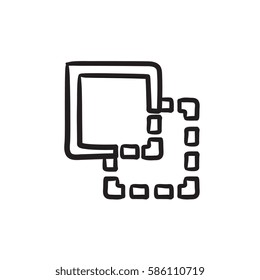 Trim vector sketch icon isolated on background. Hand drawn Trim icon. Trim sketch icon for infographic, website or app.