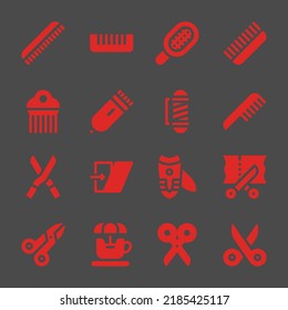 trim web icons. Comb and Comb, Comb and Comb symbol, vector signs