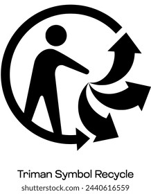 Triman Symbol Recycle to use in your packaging designs and in your technical regulations