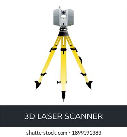 Trimble TX8 3D Laser Scanner: Precision Surveying, LiDAR Mapping and BIM Technology (3D Illustration)