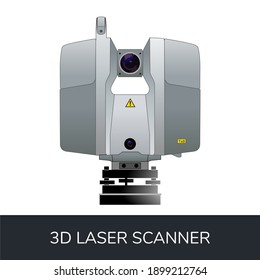 Trimble TX8 3D Laser Scanner: Precision Surveying, LiDAR Mapping and BIM Technology (3D Illustration)