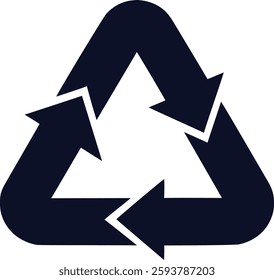 trimean recycling icon vector illustration