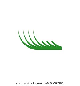Hierba o césped recortada y cortada. Icono del vector.