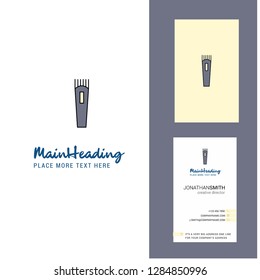 Trimmer  Creative Logo and business card. vertical Design Vector