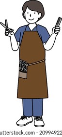 Trimmer female illustration : Occupation