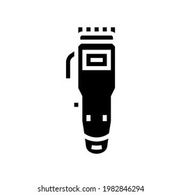 trimmer gadget glyph icon vector. trimmer gadget sign. isolated contour symbol black illustration