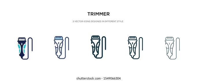 trimmer icon in different style vector illustration. two colored and black trimmer vector icons designed in filled, outline, line and stroke style can be used for web, mobile, ui