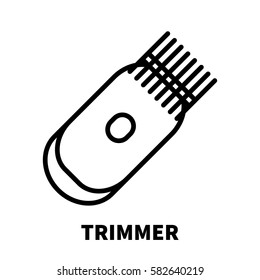 Trimmer icon or logo in modern line style. High quality black outline pictogram for web site design and mobile apps. Vector illustration on a white background.