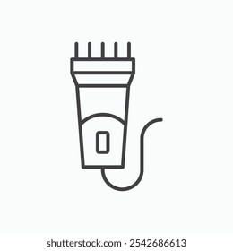 Trimmer icon in thin black lines