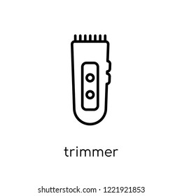 trimmer icon. Trendy modern flat linear vector trimmer icon on white background from thin line Electronic devices collection, outline vector illustration