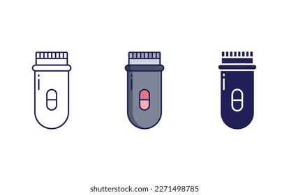 Trimmer line and solid illustration icon