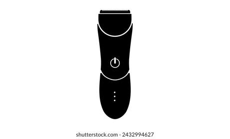 Trimmer for Men , black isolated silhouette