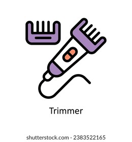 Trimmer vector Filled outline Design illustration. Symbol on White background EPS 10 File