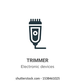 Trimmer vector icon on white background. Flat vector trimmer icon symbol sign from modern electronic devices collection for mobile concept and web apps design.