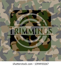 Trimmings on camouflage texture. Vector Illustration. Detailed.