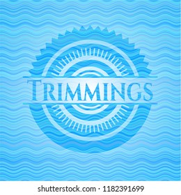 Trimmings water wave emblem.