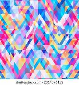 Trinagle colorful vector seamless texture