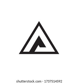 Un vector de diseño de logotipo de líneas trinagables