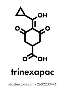 Trinexapac plant growth regulator molecule. Skeletal formula.