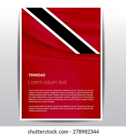 Trinidad flag Brochure - Vector Flyer Cover Page Design
