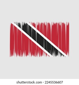 Ilustración del vector del pincel de bandera de Trinidad