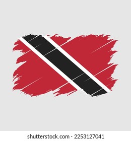 Ilustración del vector del pincel de bandera de Trinidad
