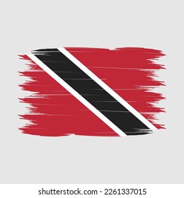 Ilustración del vector del pincel de bandera de Trinidad