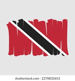 Trinidad Flag Brush Vector Illustration
