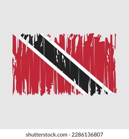 Ilustración del vector del pincel de bandera de Trinidad