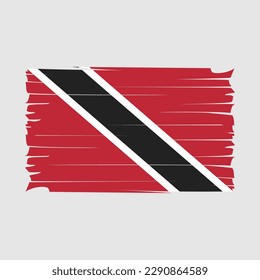 Trinidad Flag Brush Vector Illustration