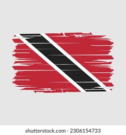 Trinidad Flag Brush Vector Illustration