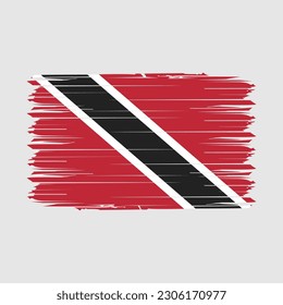 Trinidad Flag Brush Vector Illustration