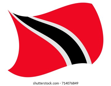 trinidad flag moved by the wind