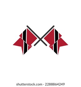 Juego de iconos de banderas de Trinidad, símbolo del símbolo del vector del día de la independencia de Trinidad
