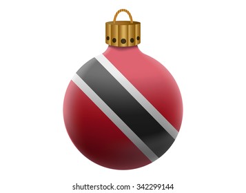 Trinidad And Tobago Christmas Ball Isolated