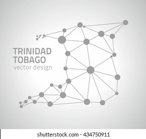 Trinidad and Tobago contour vector dot map
