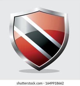 trinidad and tobago country flag shield icon with a white background