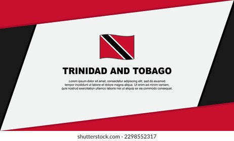 Trinidad And Tobago Flag Abstract Background Design Template. Trinidad And Tobago Independence Day Banner Cartoon Vector Illustration. Trinidad And Tobago Banner
