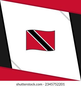 Trinidad And Tobago Flag Abstract Background Design Template. Trinidad And Tobago Independence Day Banner Social Media Post. Trinidad And Tobago Independence Day