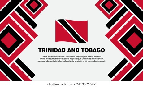 Trinidad And Tobago Flag Abstract Background Design Template. Trinidad And Tobago Independence Day Banner Wallpaper Vector Illustration. Trinidad And Tobago