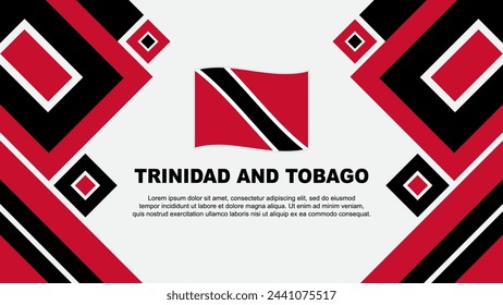 Trinidad And Tobago Flag Abstract Background Design Template. Trinidad And Tobago Independence Day Banner Wallpaper Vector Illustration. Trinidad And Tobago Cartoon