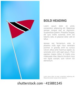 Trinidad and tobago flag Brochure - Vector Flyer Cover Page Design