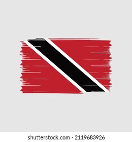 Trinidad and Tobago flag with brush stroke background