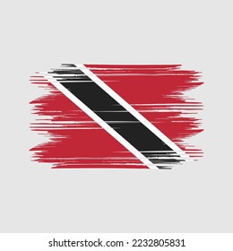 Ilustración del vector de pincel de bandera de Trinidad y Tobago