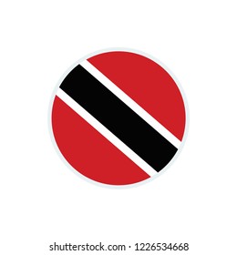 Trinidad and Tobago flag. Trinidad and Tobago circle flag.